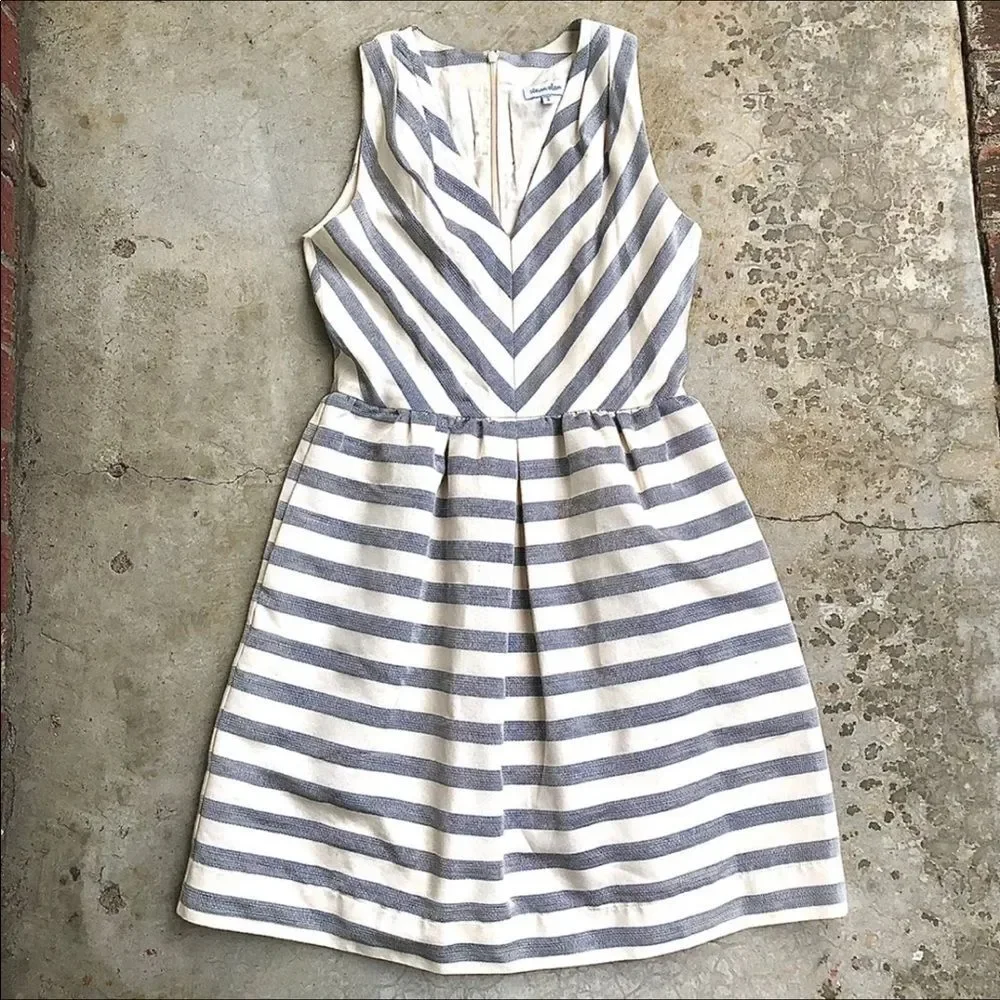 Steven Alan Lucille fit and flare striped sleeveless dress 4